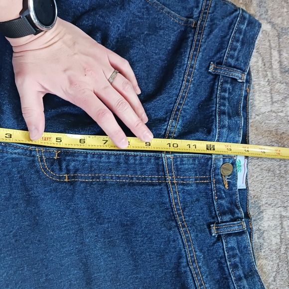 Palmetto Mom Jeans High Rise Vintage 33" Dark Wash Tapered Rider Western 90s 70s - Picture 9 of 12